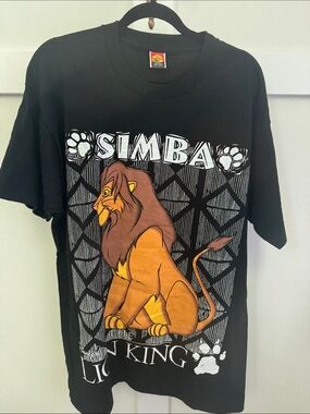 Disney Black Simba The Lion King Short Sleeve Tee